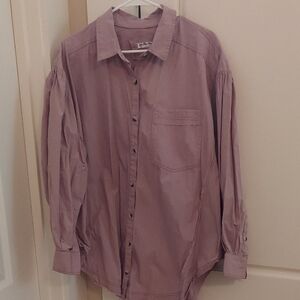 Free People Lavender Button Down Shirt